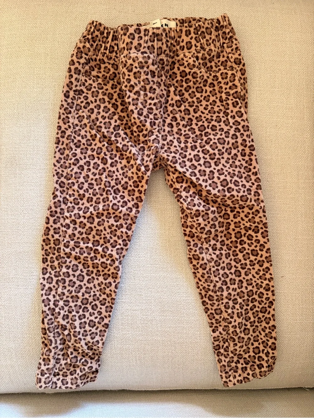 Mini Boden Toddler Girl Leopard Print Corduroy Pants